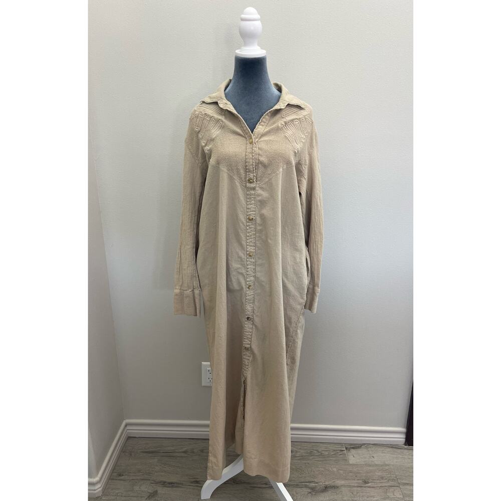 Elegant Beige Midi Dress